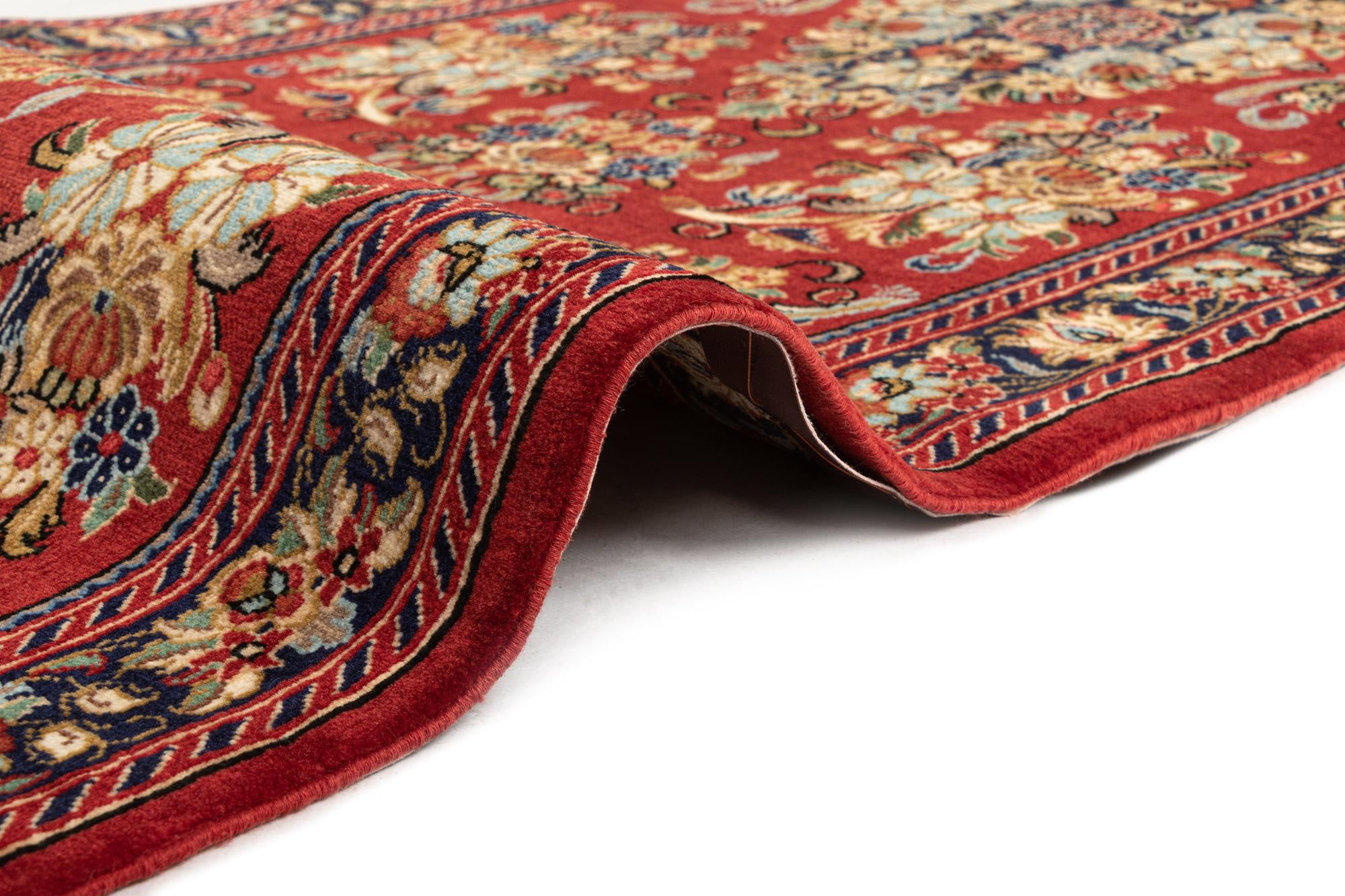 2' 7 x 13' 11 Hand Knotted Qom Persian Runner Rug