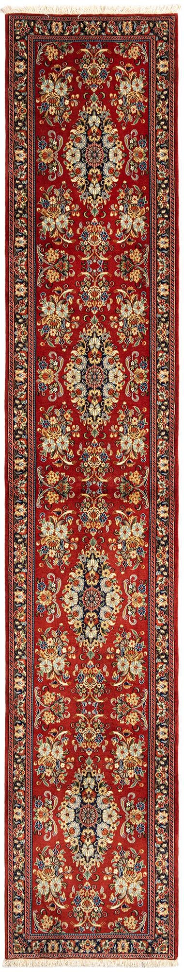 2' 7 x 13' 11 Hand Knotted Qom Persian Runner Rug