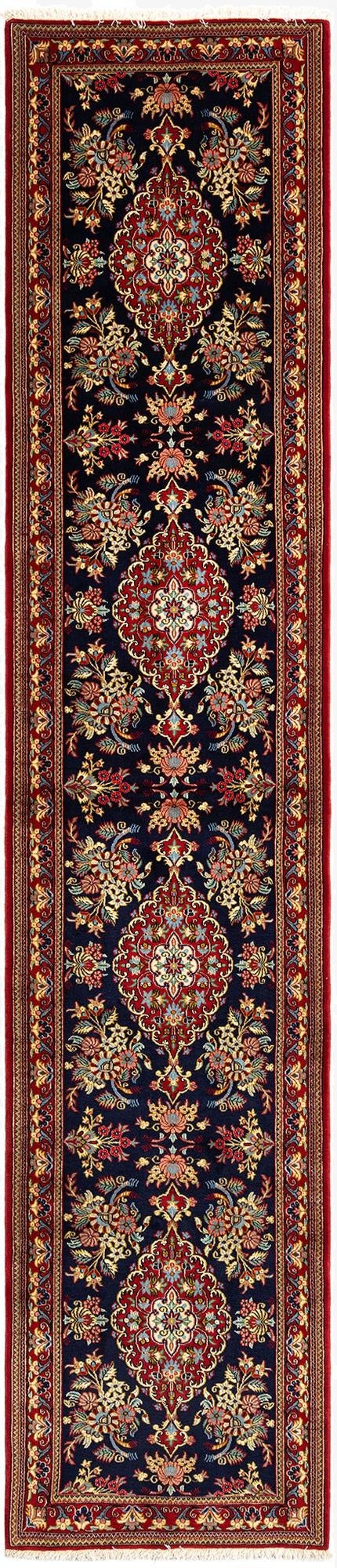 2' 10 x 13' 1  Hand Knotted Qom Persian Runner Rug