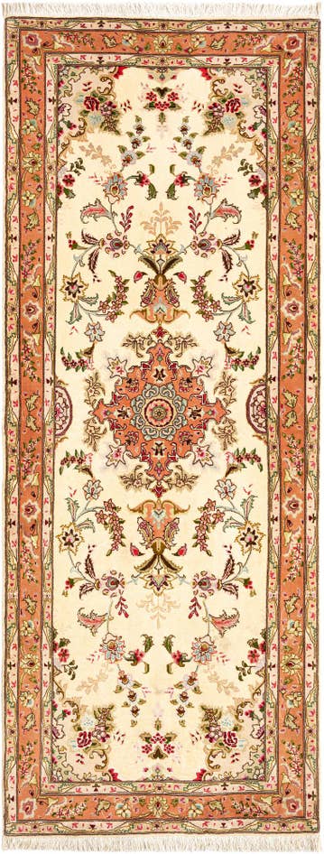 Detail image of 2' 8 x 7' Tabriz Runner Rug