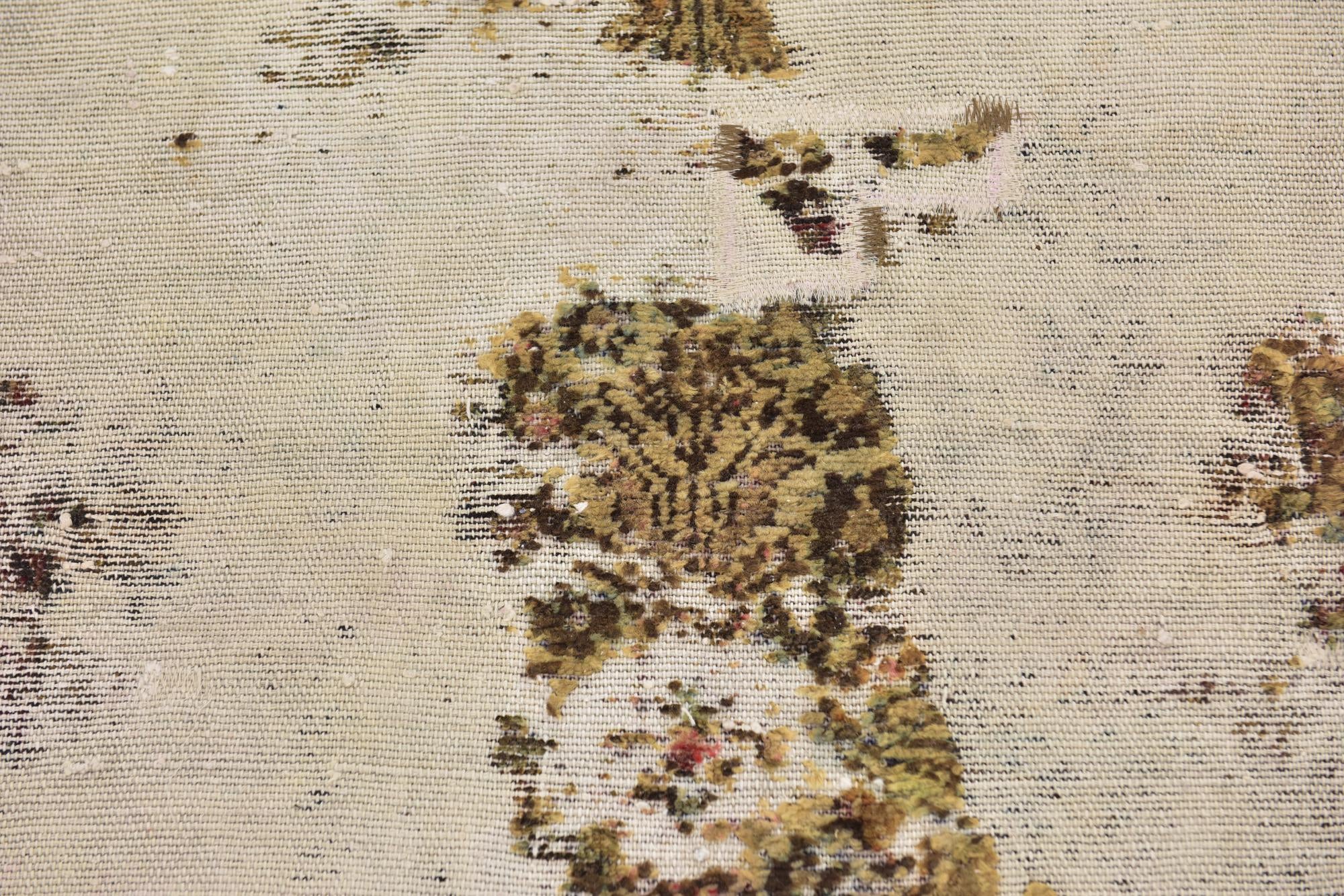 2' 4 x 12' 4 Hand Knotted Ultra Vintage Persian Wool Runner Rug
