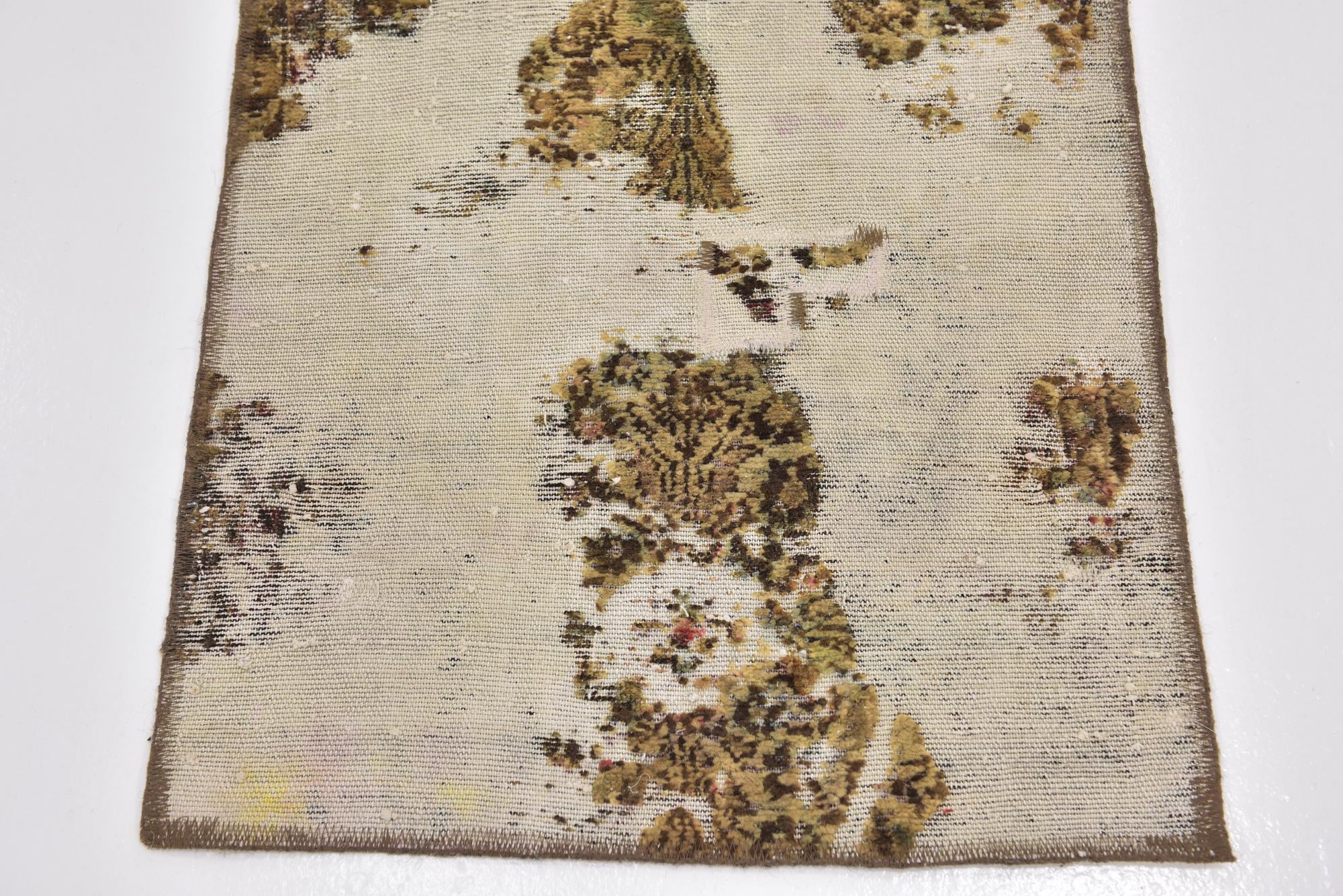 2' 4 x 12' 4 Hand Knotted Ultra Vintage Persian Wool Runner Rug