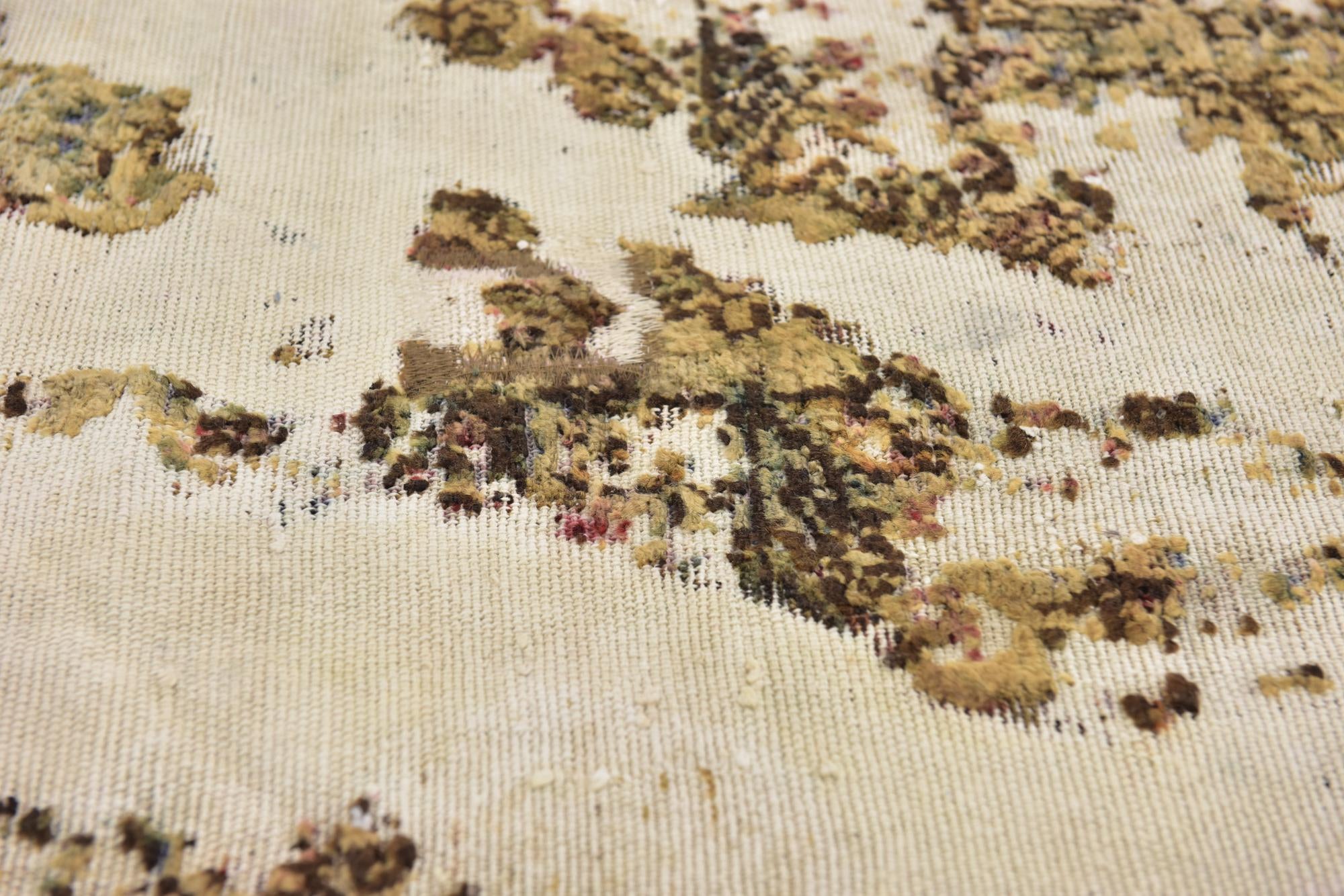 2' 4 x 12' 4 Hand Knotted Ultra Vintage Persian Wool Runner Rug