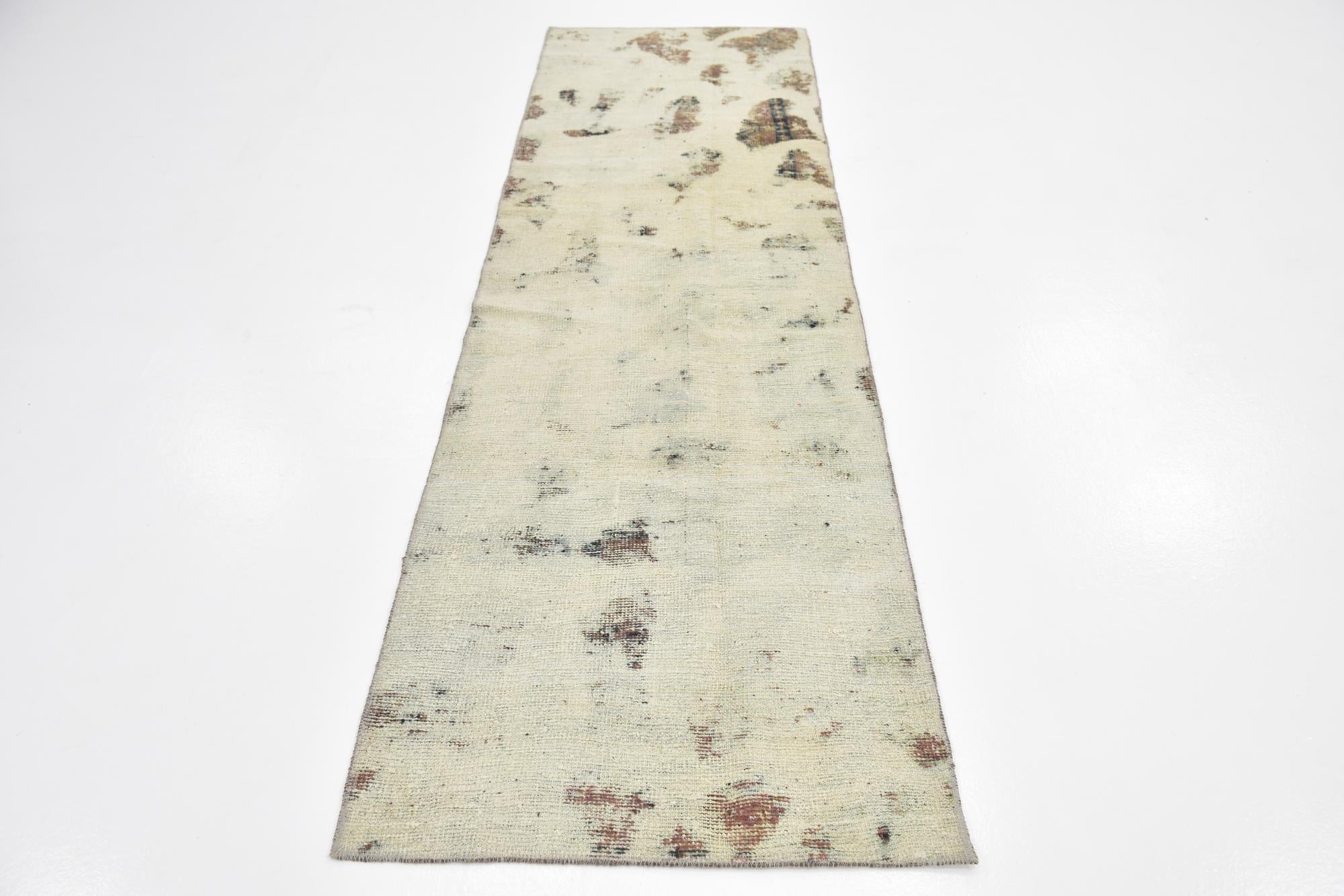 2' 6 x 8' 7 Hand Knotted Ultra Vintage Persian Wool Runner Rug