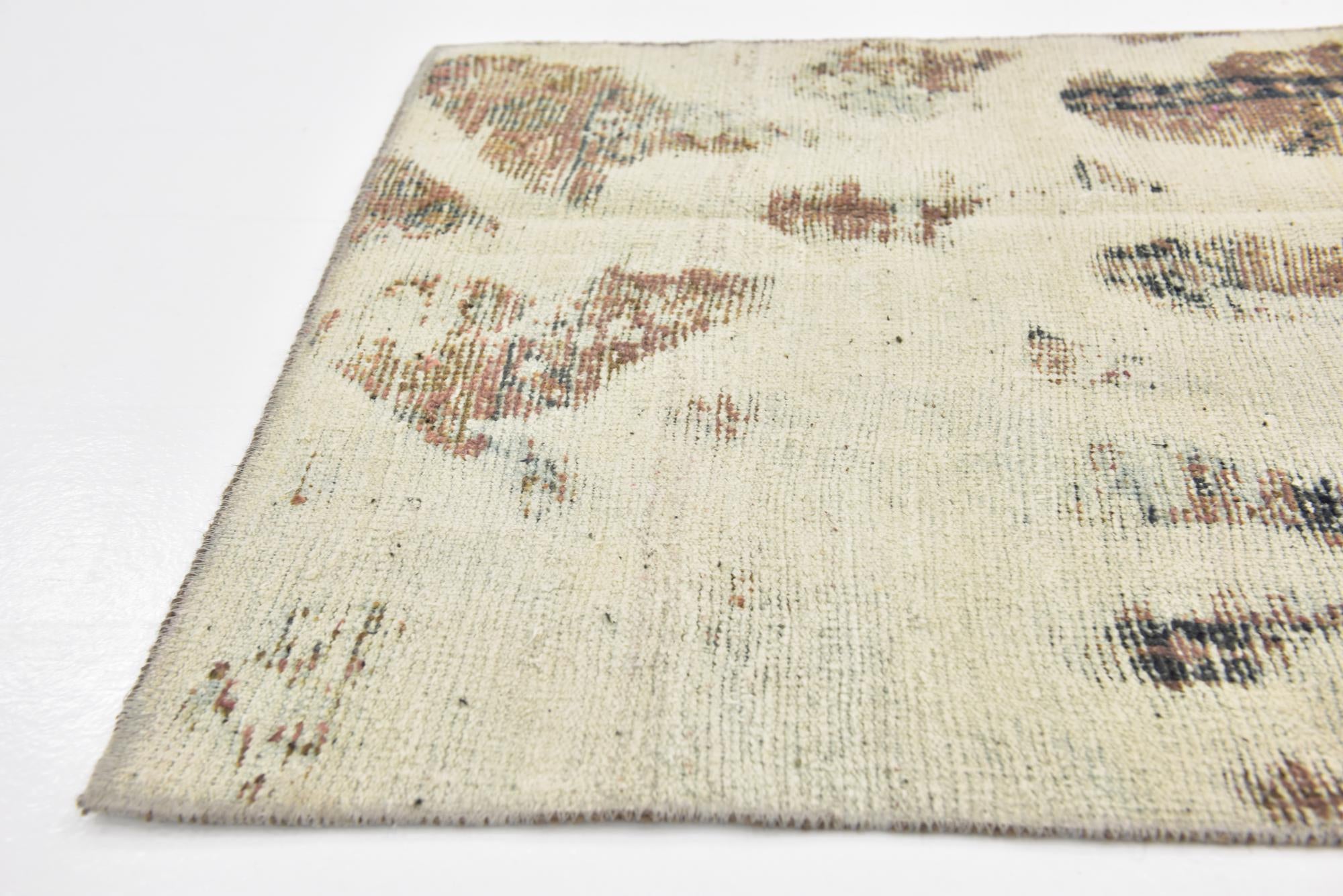 2' 6 x 8' 7 Hand Knotted Ultra Vintage Persian Wool Runner Rug