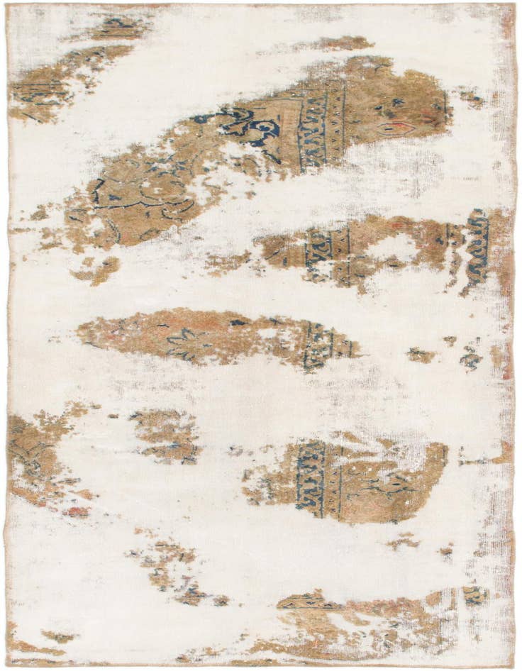 Detail image of 3' 9 x 9' Hand Knotted Ultra Vintage Persian Wool Runner Rug