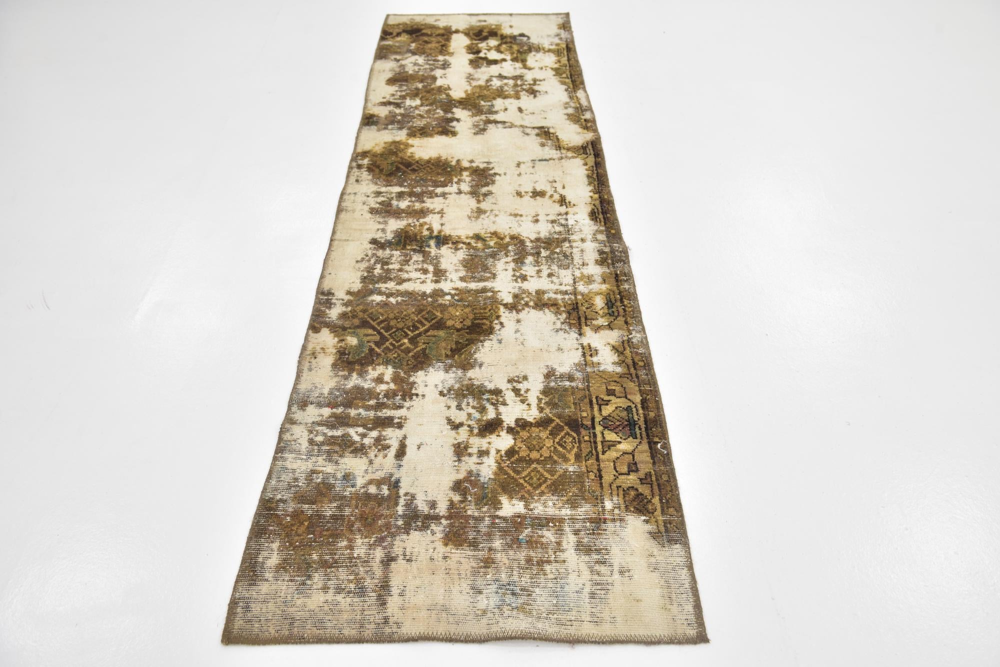 2' 5 x 8' 10 Hand Knotted Ultra Vintage Persian Wool Runner Rug
