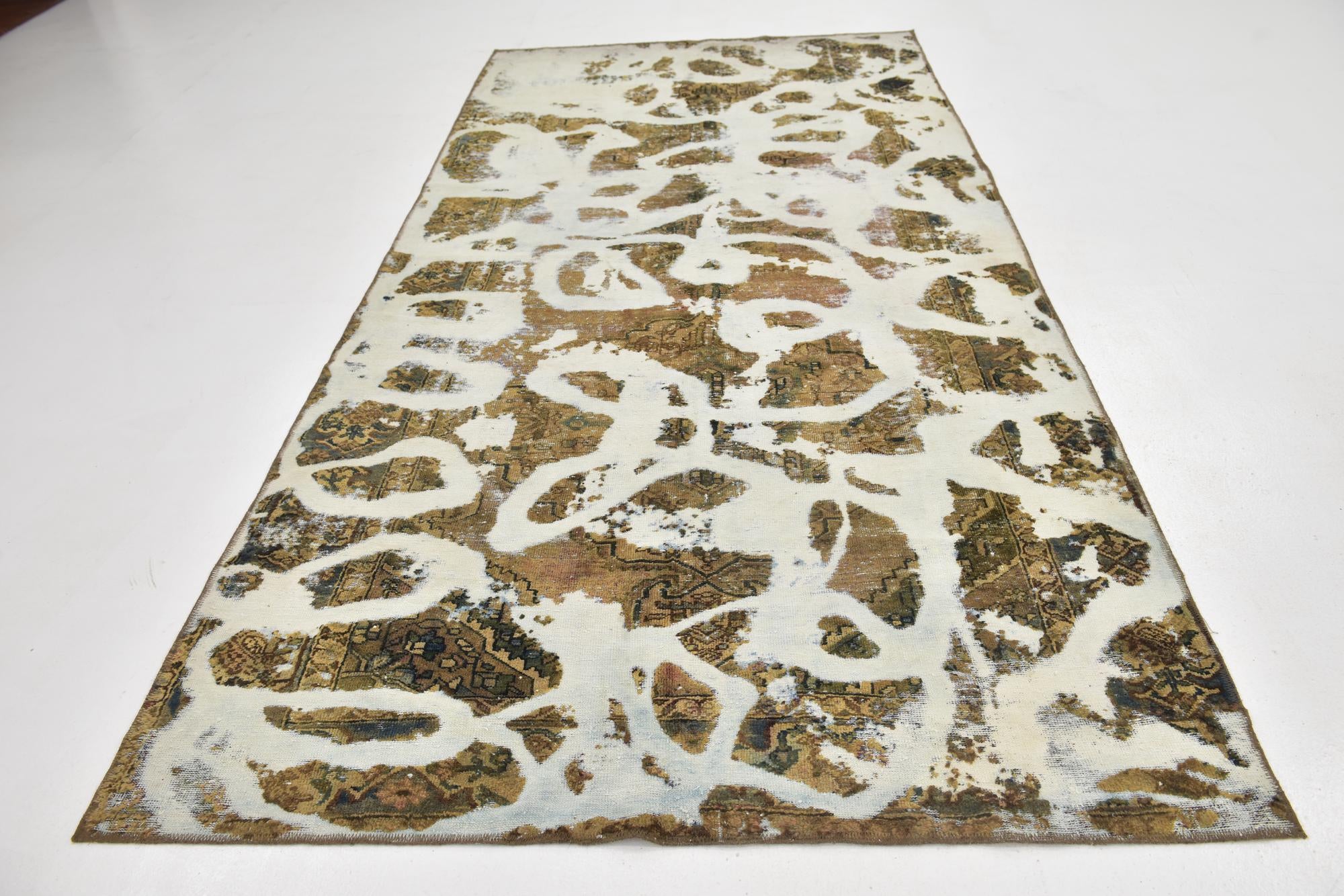 5' 5 x 11' Hand Knotted Ultra Vintage Persian Wool Runner Rug