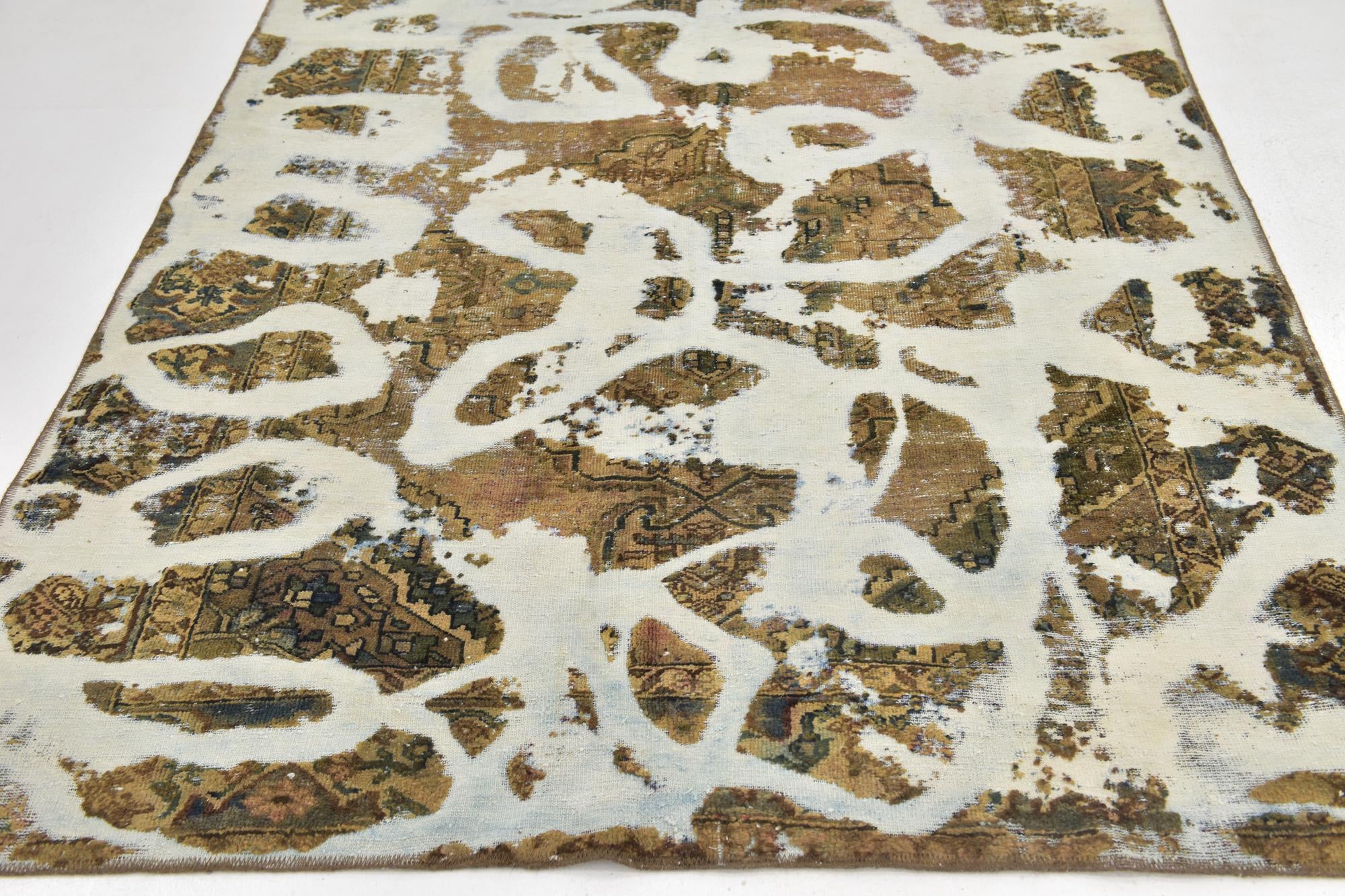 5' 5 x 11' Hand Knotted Ultra Vintage Persian Wool Runner Rug