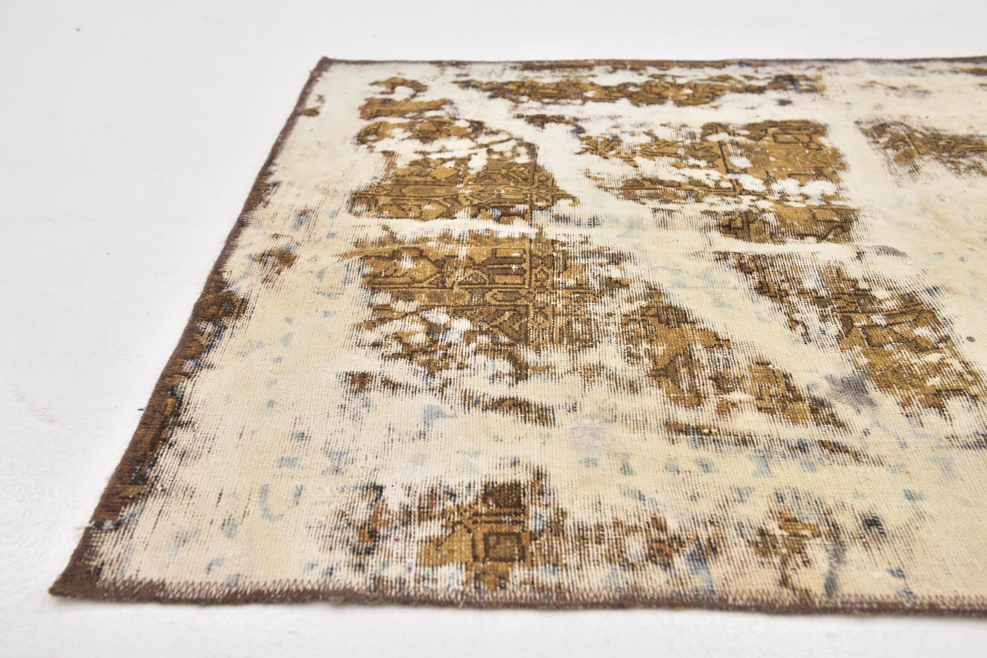 3' 7 x 9' 4 Hand Knotted Ultra Vintage Persian Wool Runner Rug