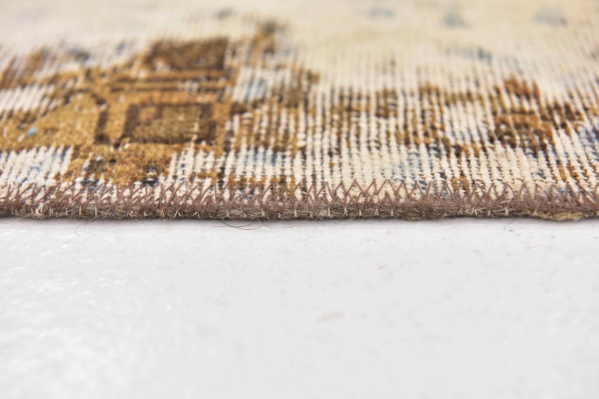 3' 7 x 9' 4 Hand Knotted Ultra Vintage Persian Wool Runner Rug