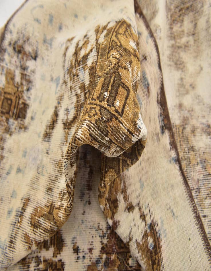 Detail image of 3' 7 x 9' 4  Hand Knotted Ultra Vintage Persian Wool Runner Rug