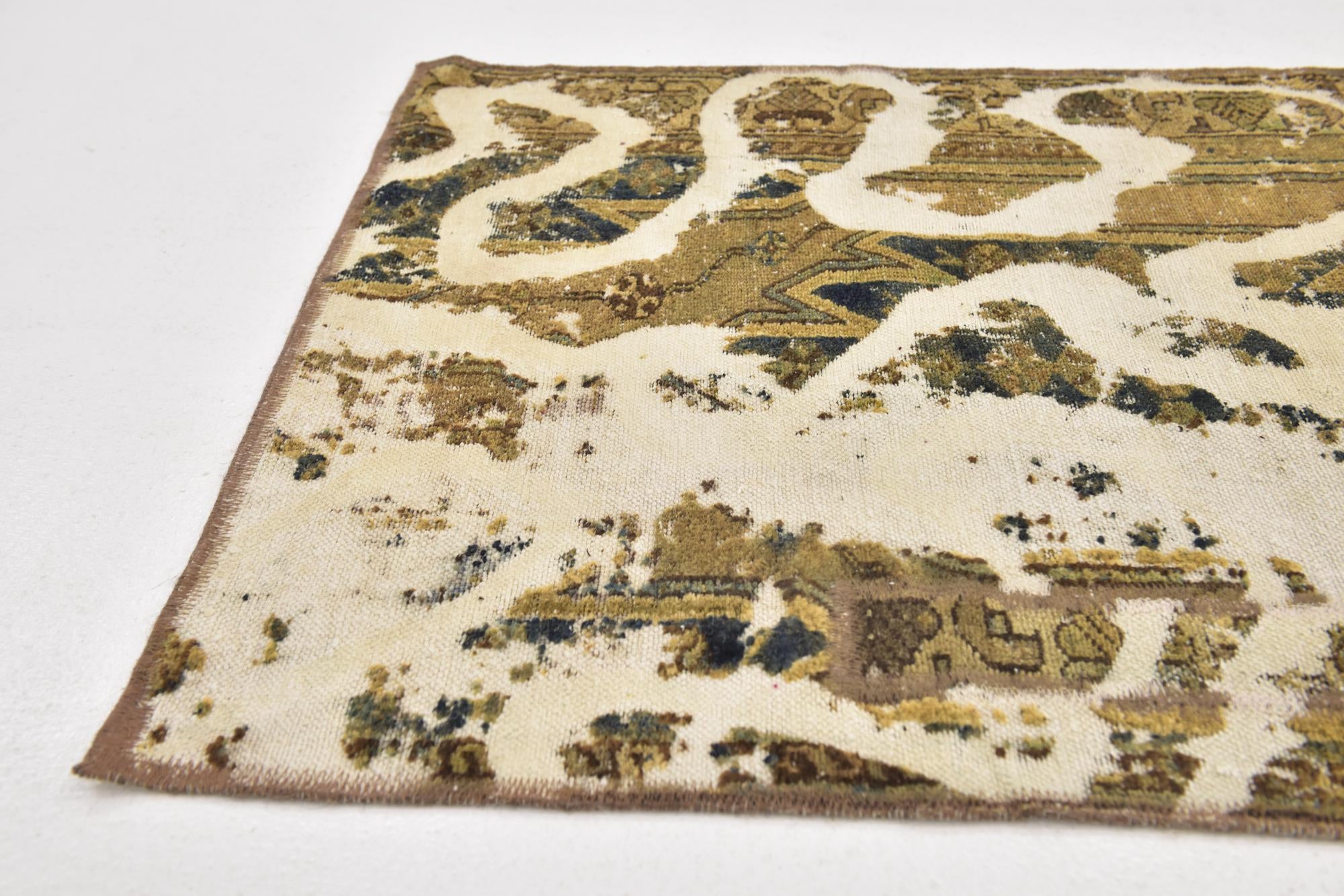 2' 9 x 9' 6 Hand Knotted Ultra Vintage Persian Wool Runner Rug