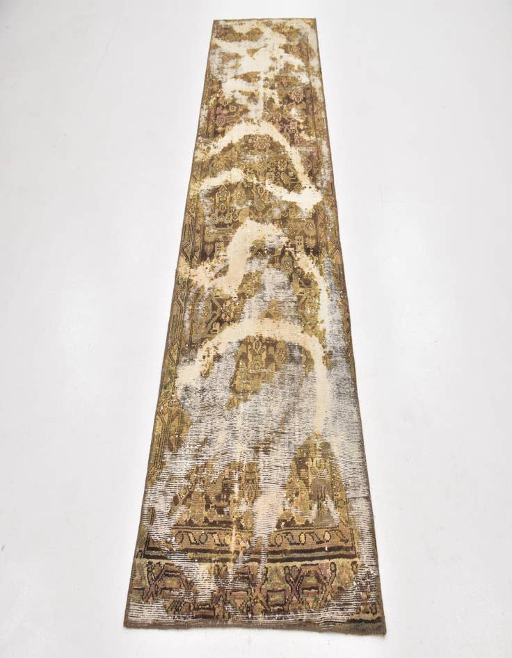 Detail image of 2' 10 x 9' 4  Hand Knotted Ultra Vintage Persian Wool Runner Rug