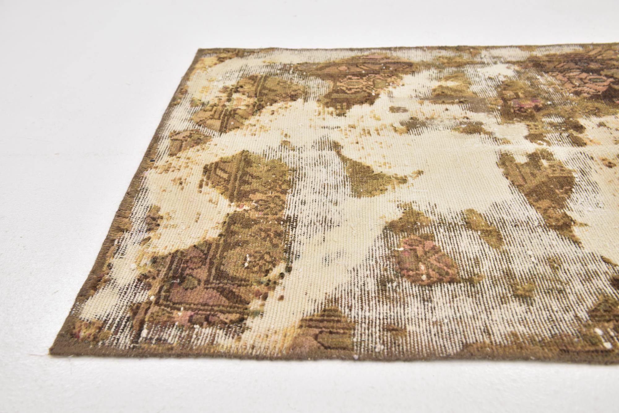 2' 10 x 9' 4 Hand Knotted Ultra Vintage Persian Wool Runner Rug