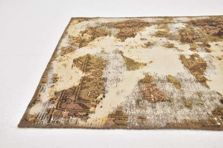 2' 10 x 9' 4 Hand Knotted Ultra Vintage Persian Wool Runner Rug
