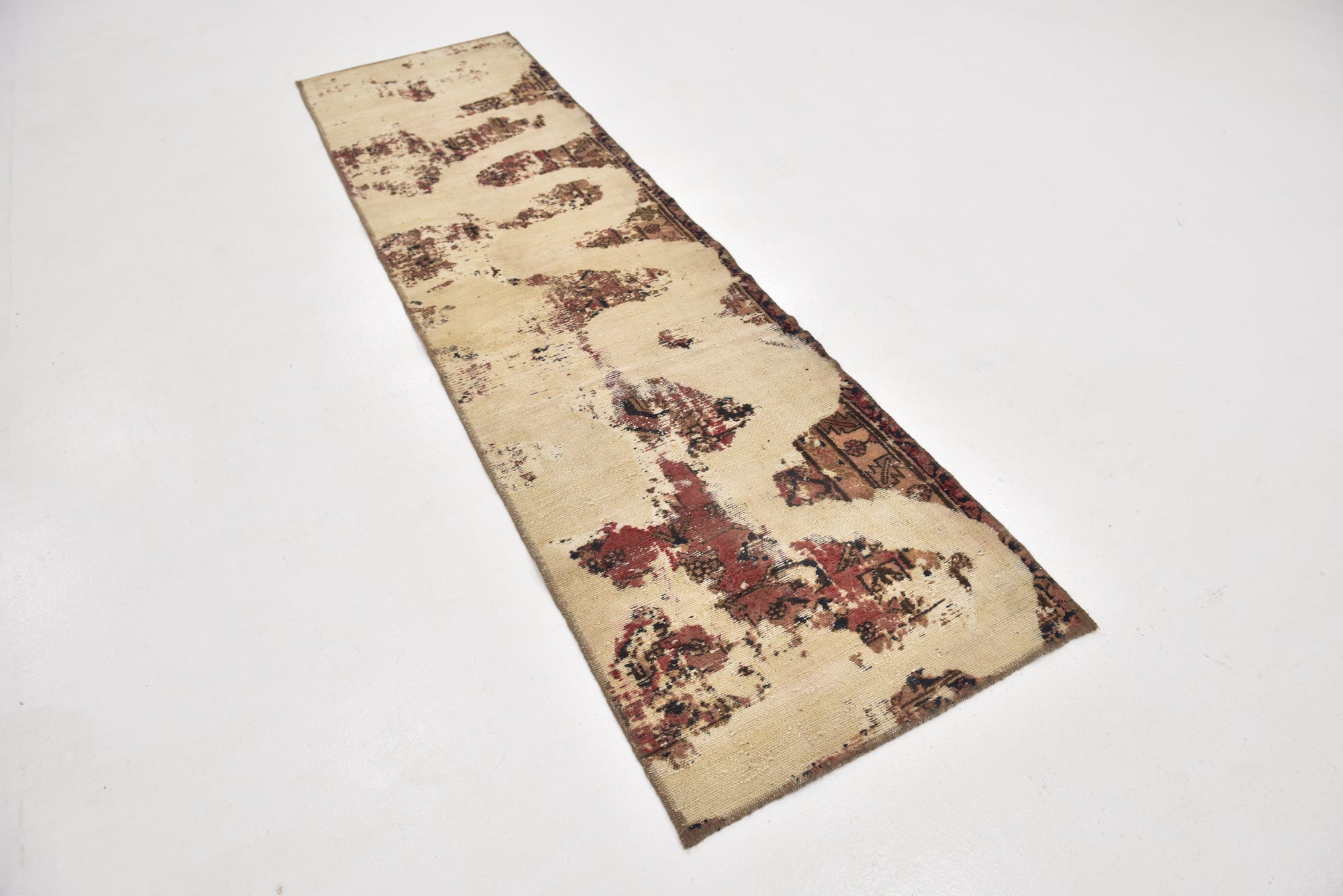 2' 6 x 9' Hand Knotted Ultra Vintage Persian Wool Runner Rug
