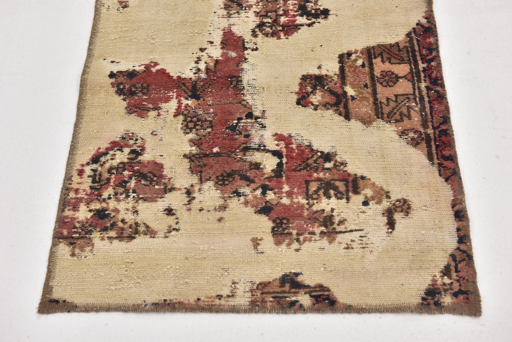 2' 6 x 9' Hand Knotted Ultra Vintage Persian Wool Runner Rug