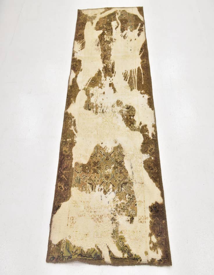 Detail image of 3' x 6'  Hand Knotted Ultra Vintage Persian Wool Runner Rug