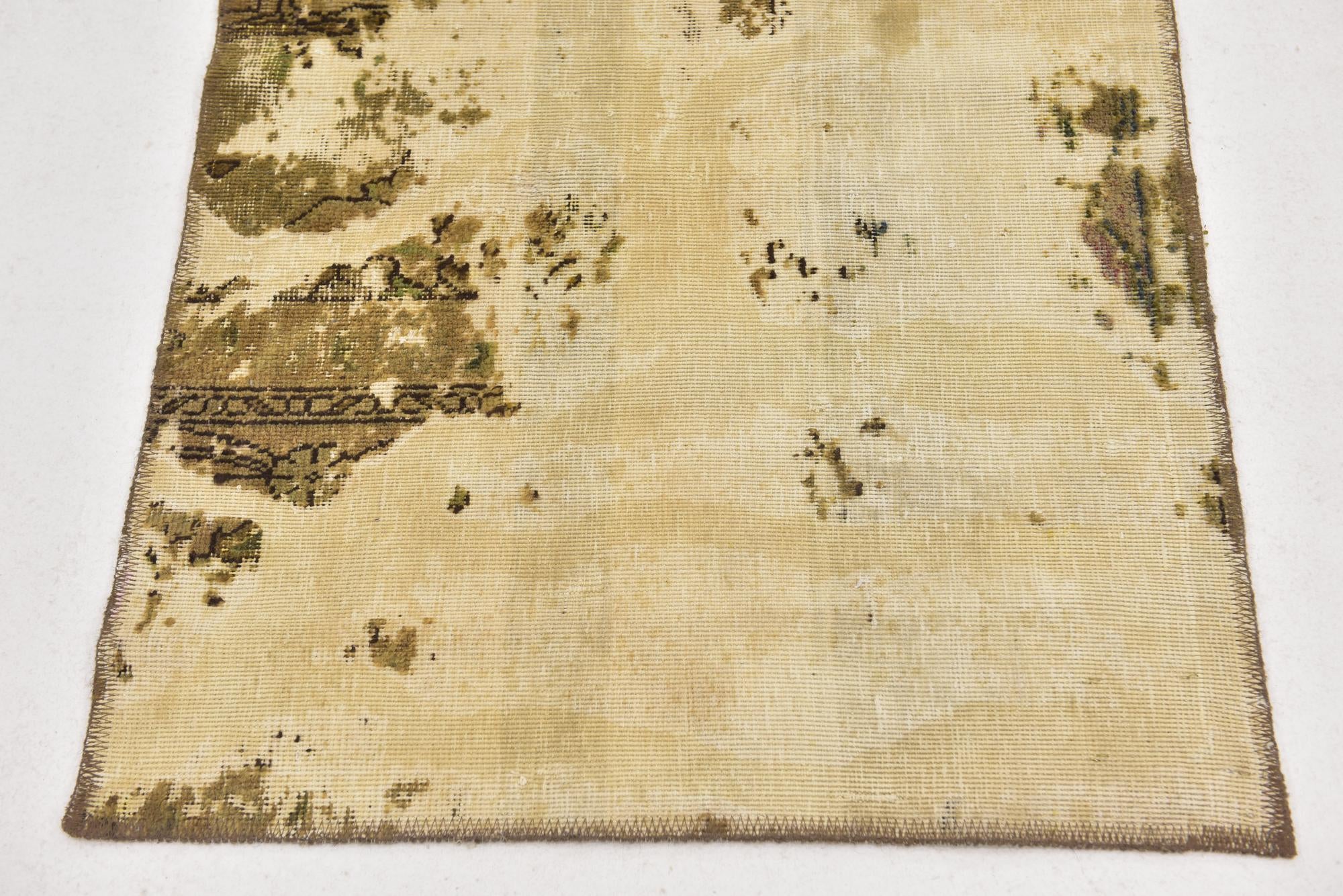 2' 6 x 6' 10 Hand Knotted Ultra Vintage Persian Wool Runner Rug