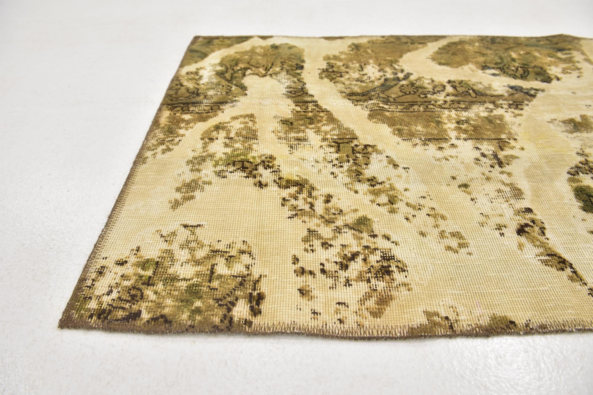 2' 6 x 6' 10 Hand Knotted Ultra Vintage Persian Wool Runner Rug