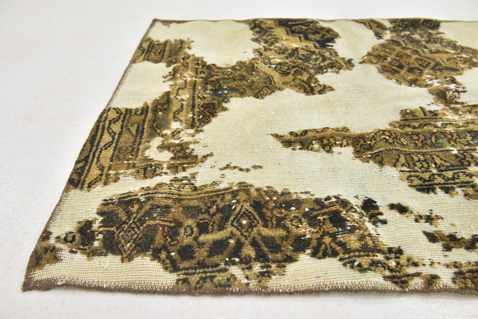 3' x 7' Hand Knotted Ultra Vintage Persian Wool Runner Rug