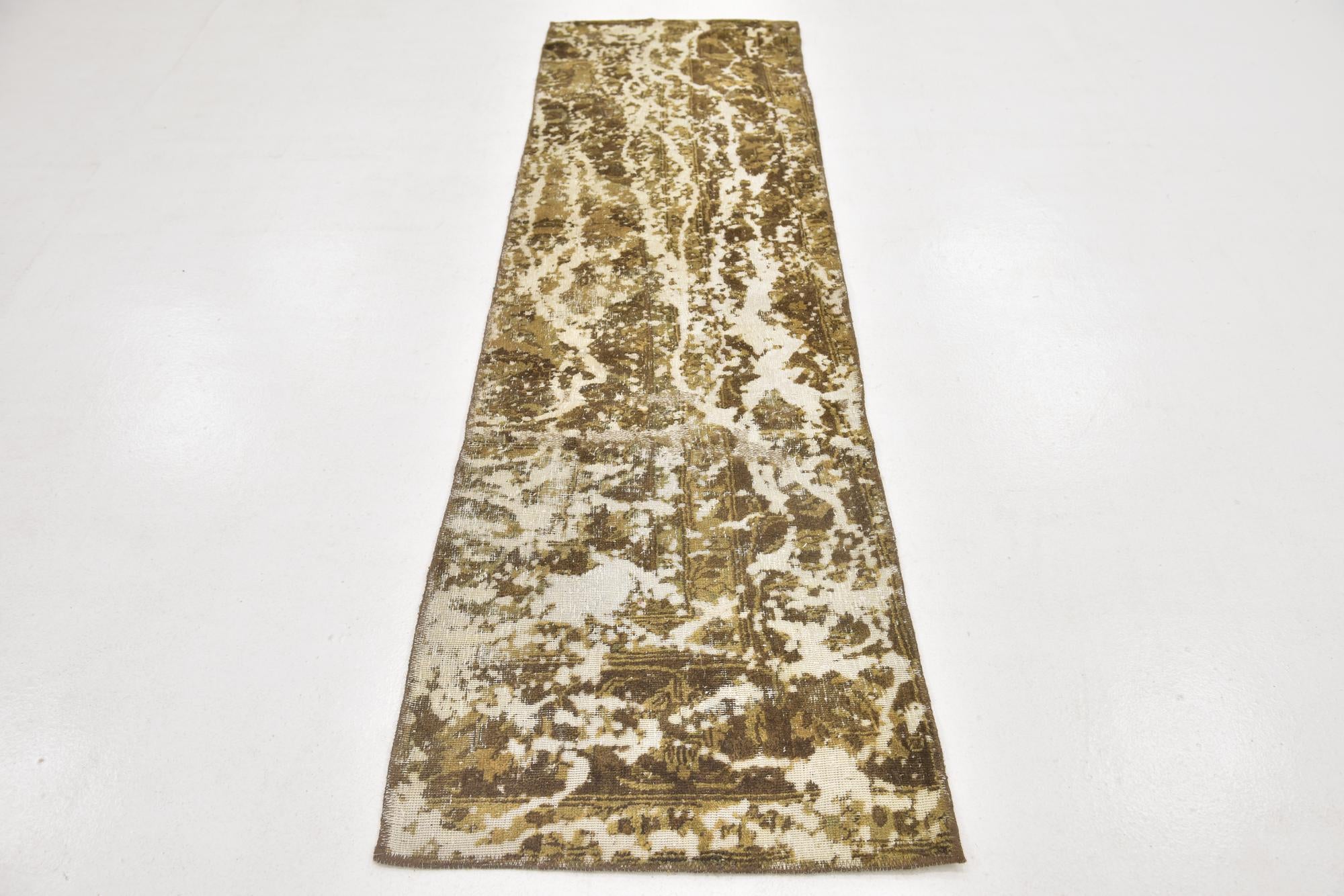 2' 4 x 8' 5 Hand Knotted Ultra Vintage Persian Wool Runner Rug