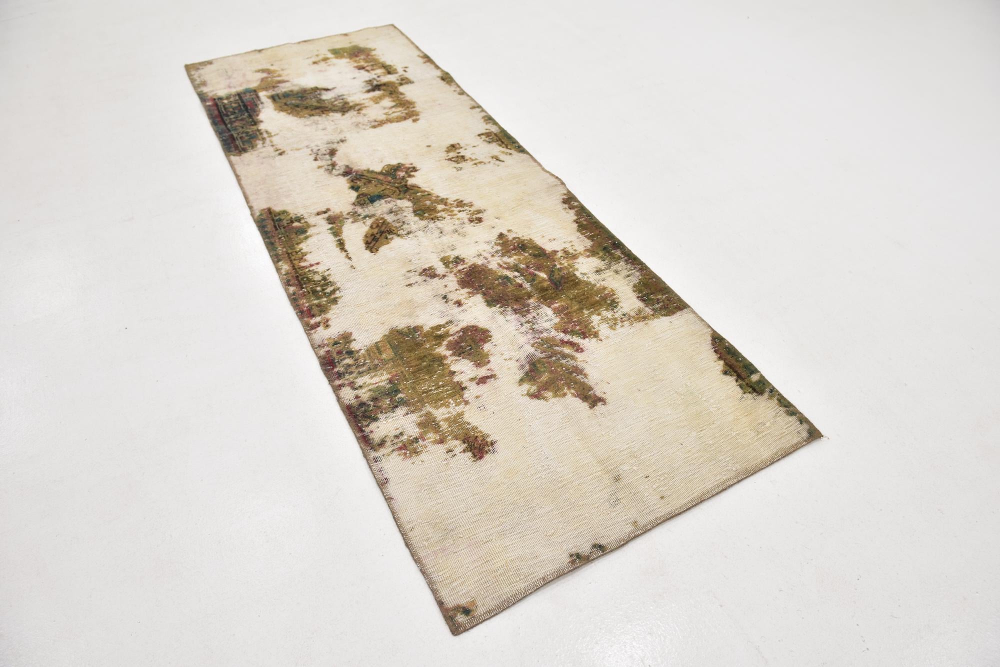 3' 2 x 8' 6 Hand Knotted Ultra Vintage Persian Wool Runner Rug