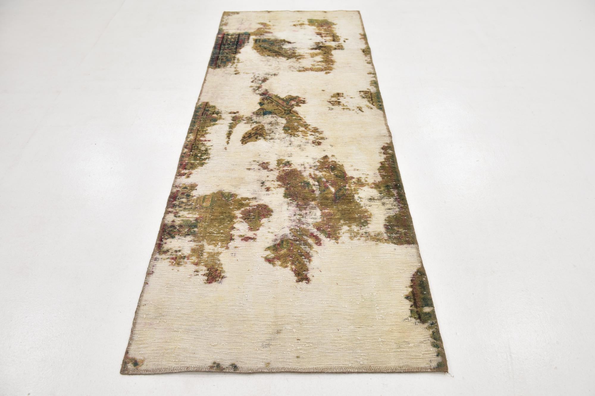 3' 2 x 8' 6 Hand Knotted Ultra Vintage Persian Wool Runner Rug