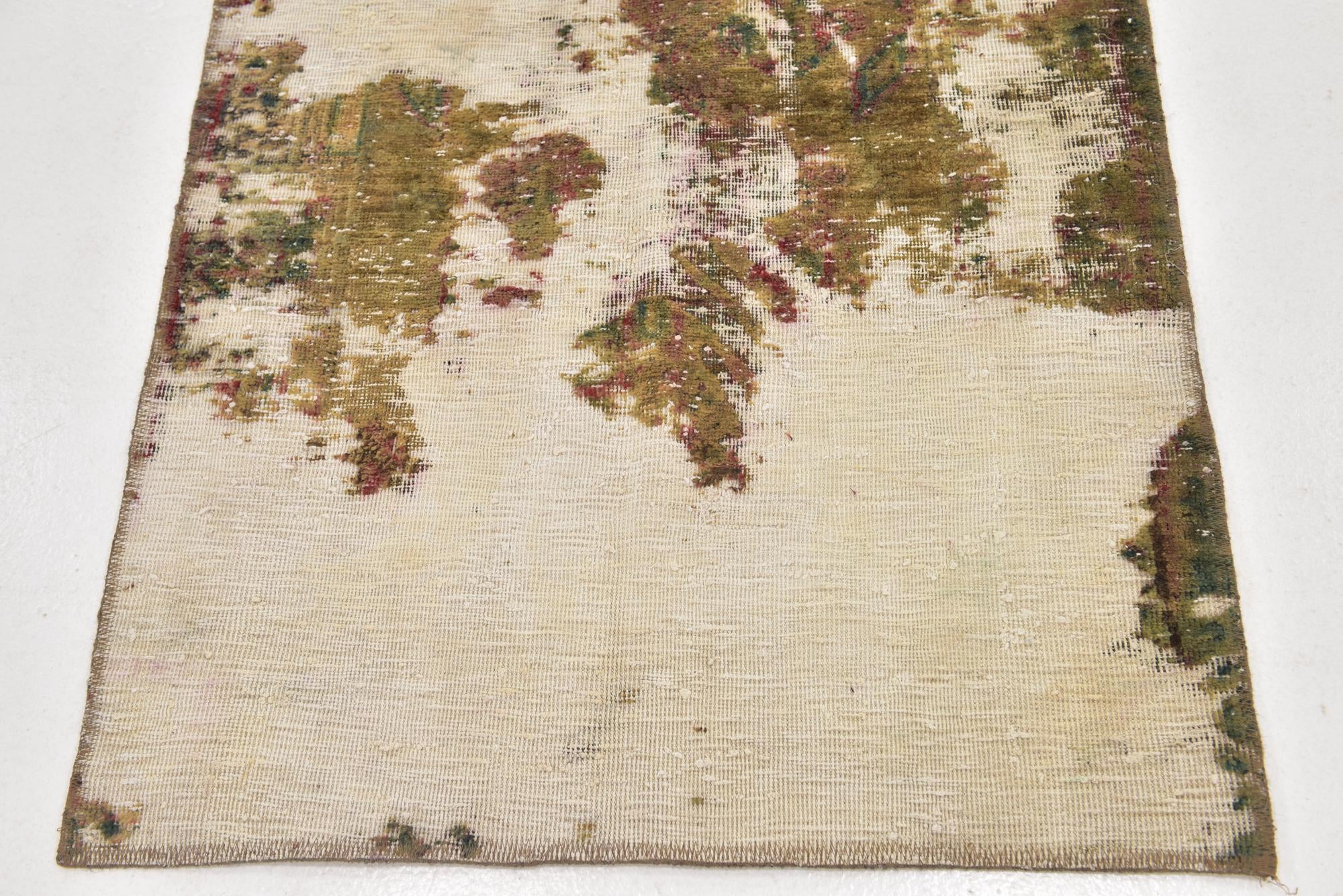 3' 2 x 8' 6 Hand Knotted Ultra Vintage Persian Wool Runner Rug