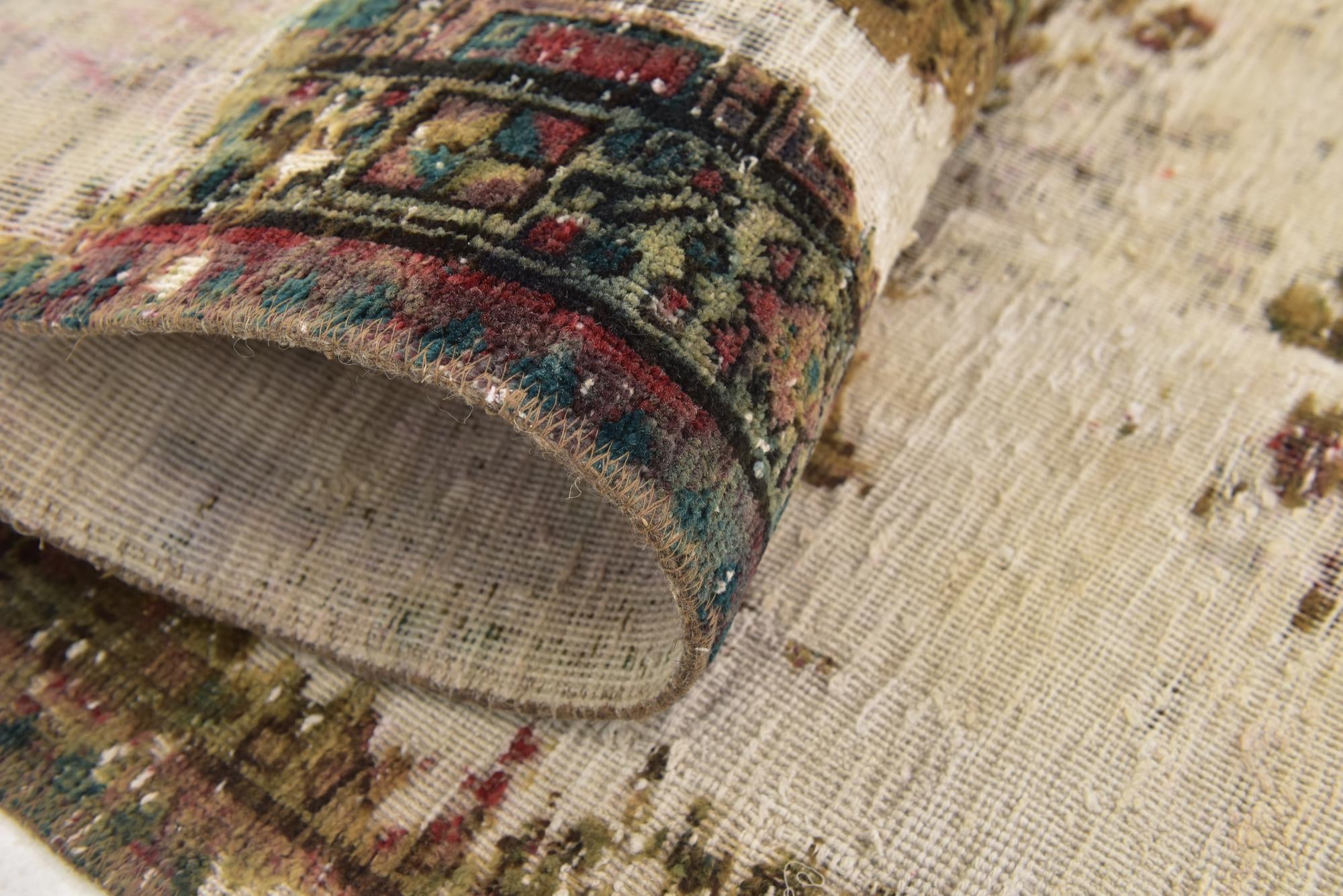 3' 2 x 8' 6 Hand Knotted Ultra Vintage Persian Wool Runner Rug