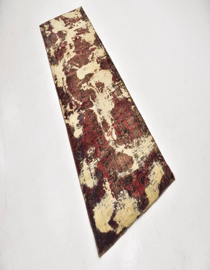 Detail image of 3' x 8' 5  Hand Knotted Ultra Vintage Persian Wool Runner Rug