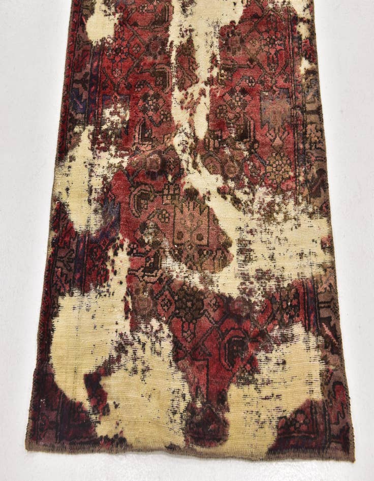 Detail image of 3' x 8' 5  Hand Knotted Ultra Vintage Persian Wool Runner Rug