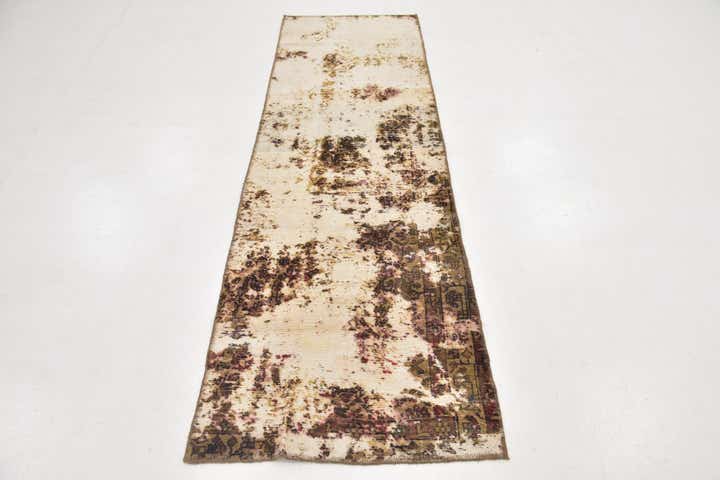 2' 6 x 8' 6 Hand Knotted Ultra Vintage Persian Wool Runner Rug