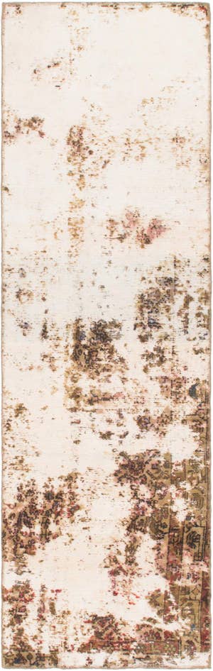 Detail image of 2' 6 x 8' 6 Hand Knotted Ultra Vintage Persian Wool Runner Rug