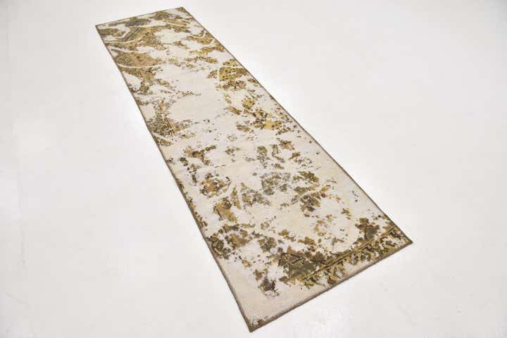 2' 7 x 9' Hand Knotted Ultra Vintage Persian Wool Runner Rug