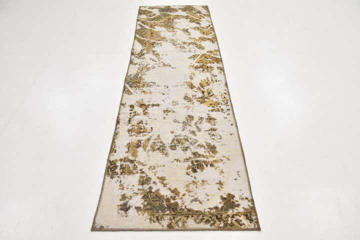 2' 7 x 9' Hand Knotted Ultra Vintage Persian Wool Runner Rug