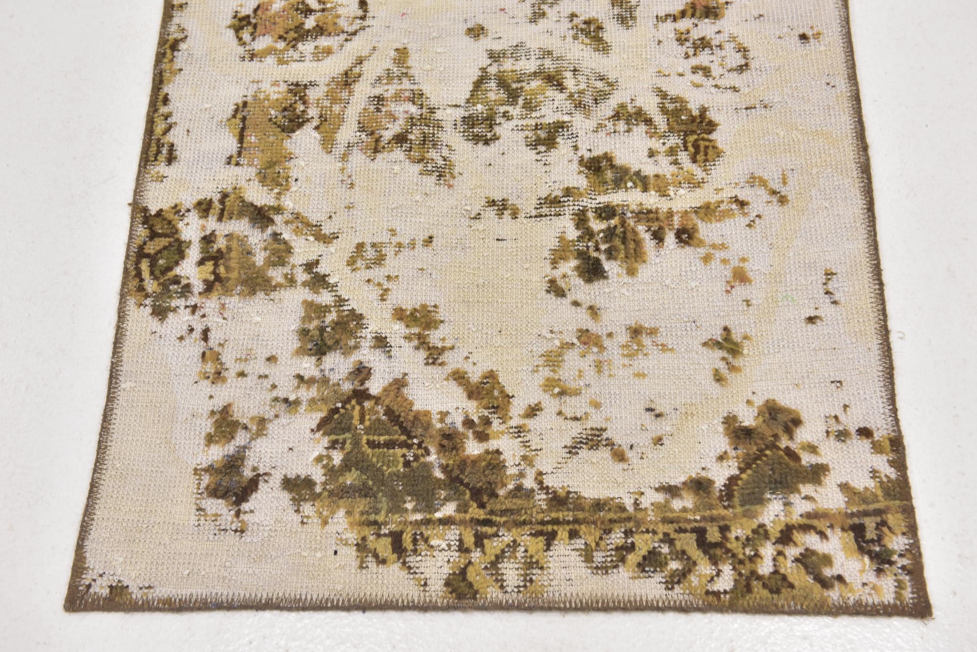 2' 7 x 9' Hand Knotted Ultra Vintage Persian Wool Runner Rug