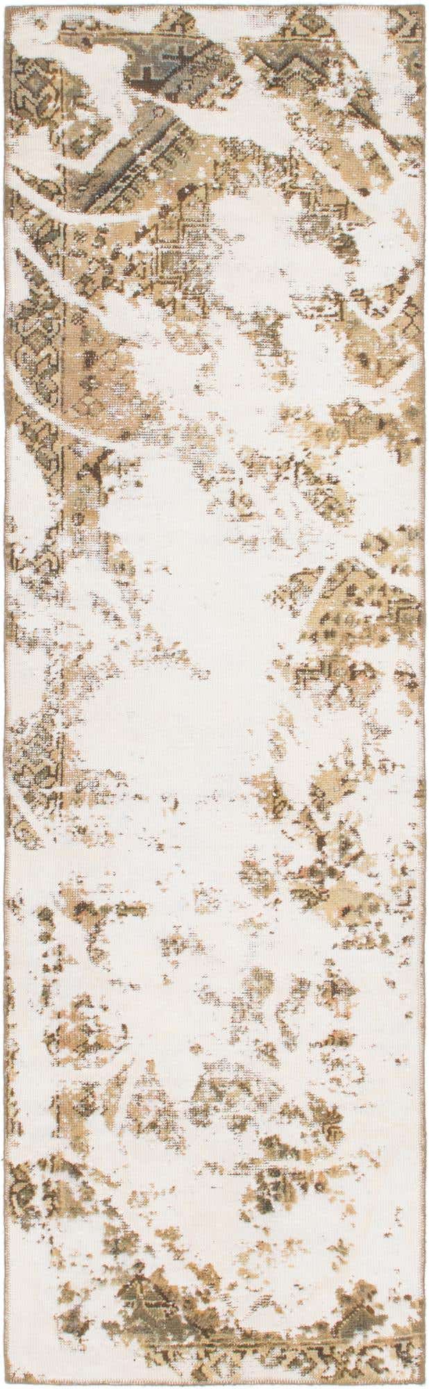 2' 7 x 9' Hand Knotted Ultra Vintage Persian Wool Runner Rug