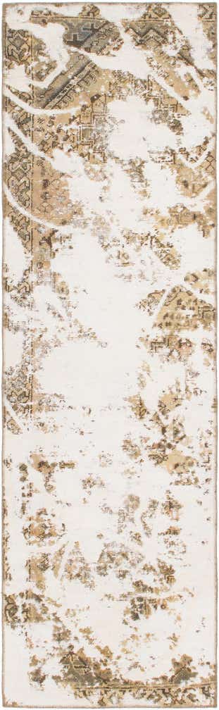 2' 7 x 9' Hand Knotted Ultra Vintage Persian Wool Runner Rug