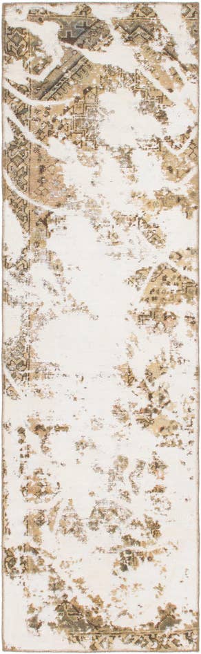 Detail image of 2' 7 x 9' Hand Knotted Ultra Vintage Persian Wool Runner Rug