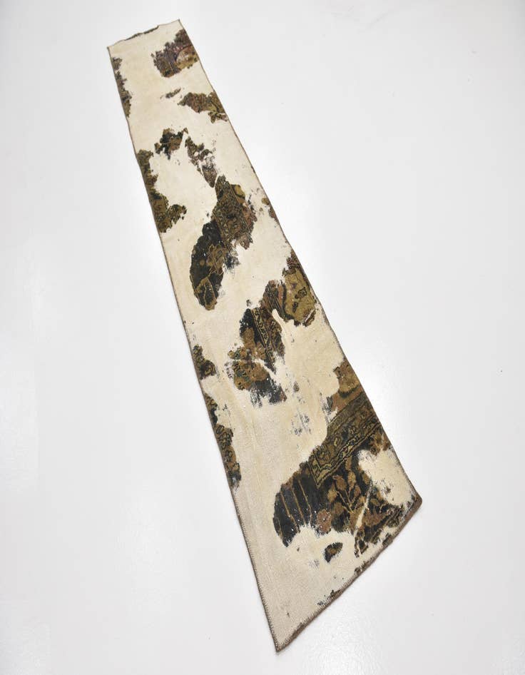 Detail image of 2' x 9' 10  Hand Knotted Ultra Vintage Persian Wool Runner Rug