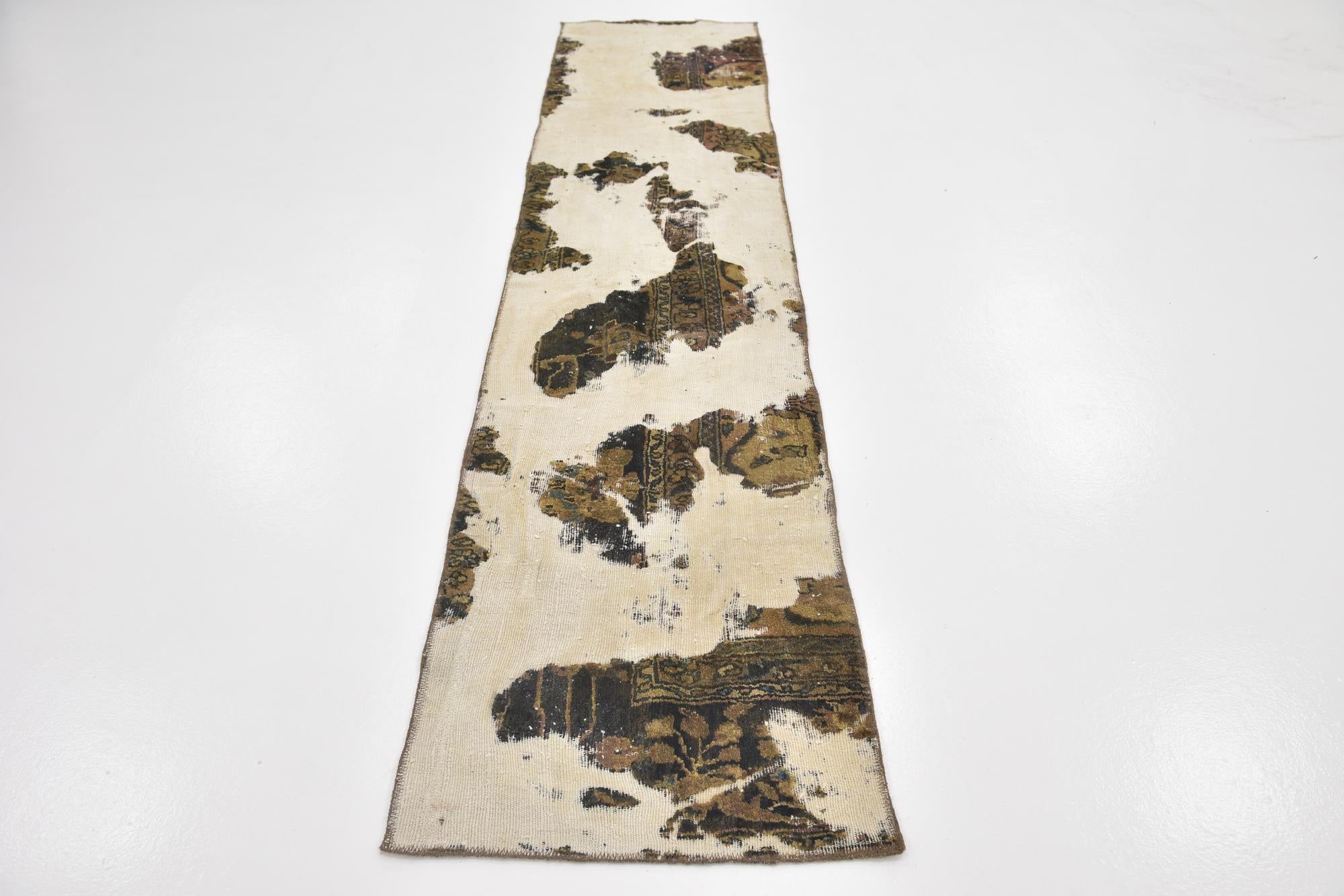 2' x 9' 10 Hand Knotted Ultra Vintage Persian Wool Runner Rug