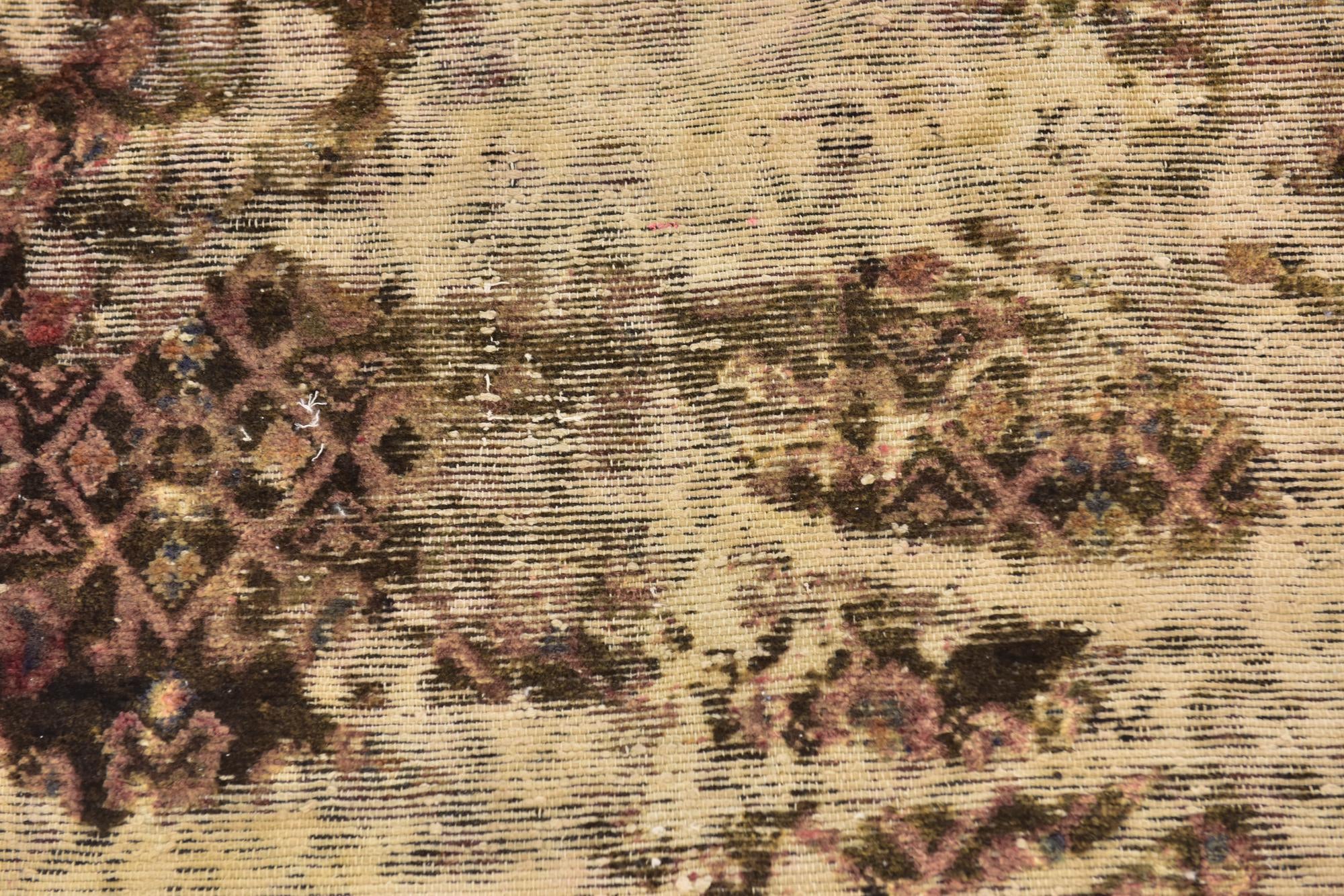 3' x 9' Hand Knotted Ultra Vintage Persian Wool Runner Rug