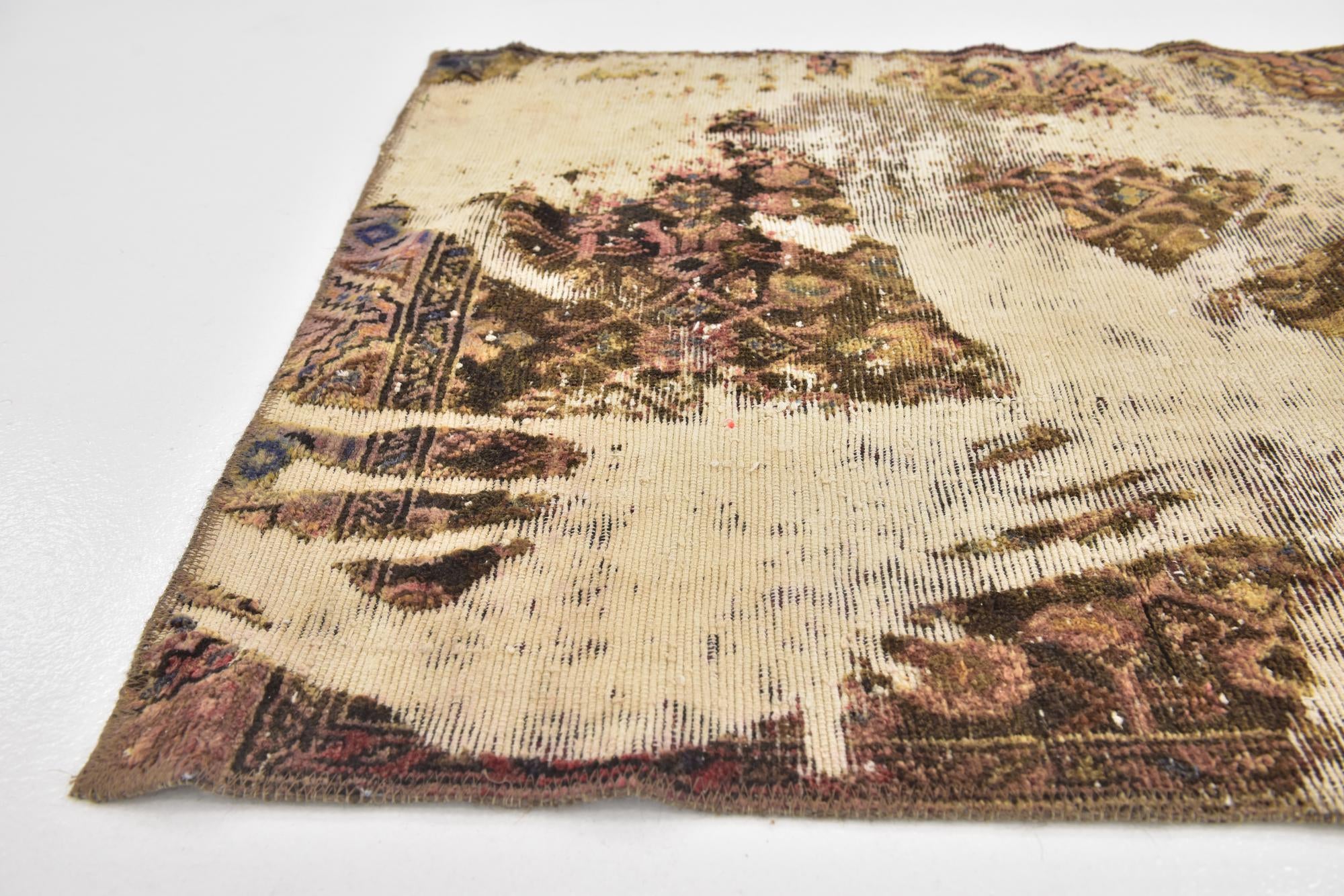 3' x 9' Hand Knotted Ultra Vintage Persian Wool Runner Rug