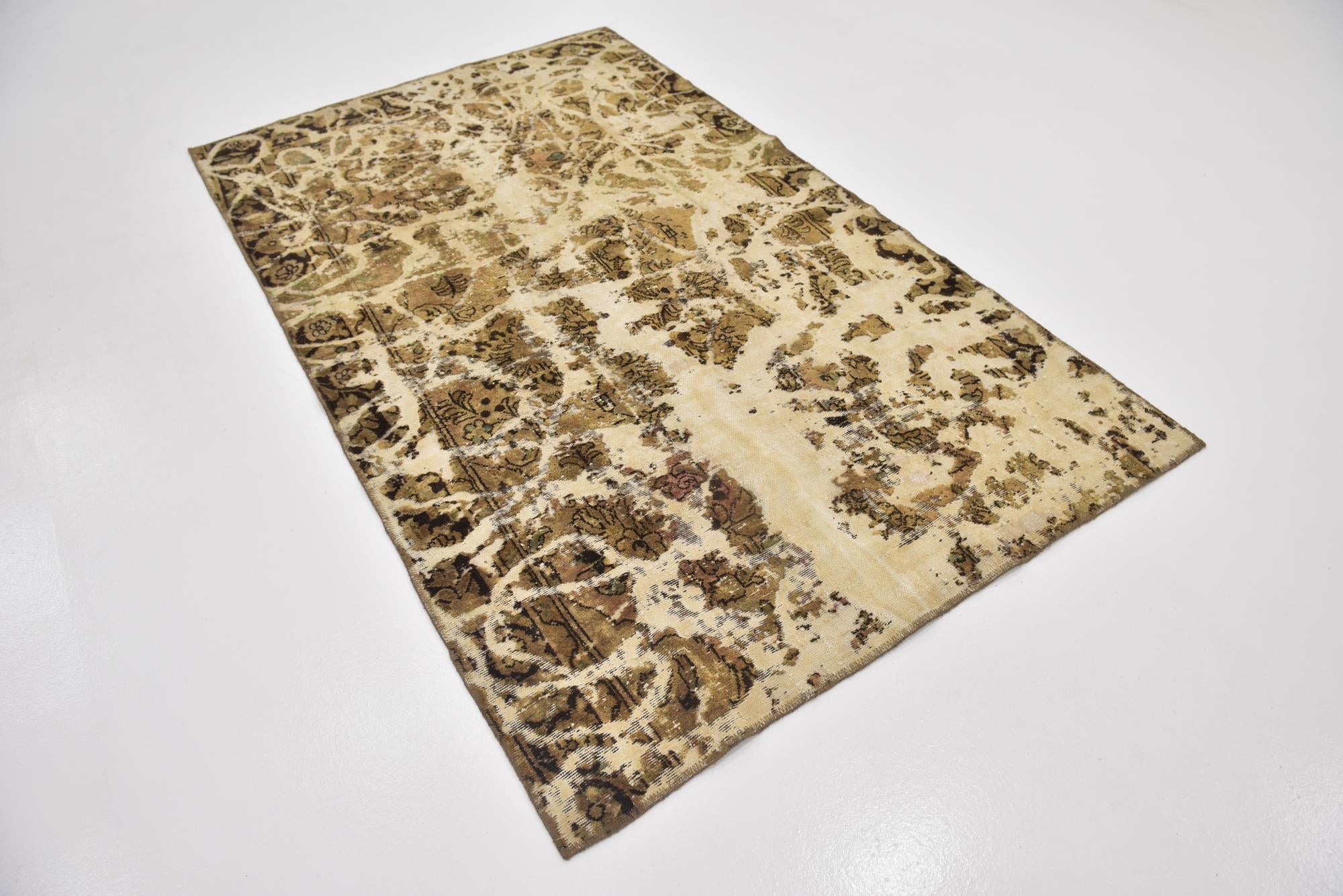 4' 6 x 7' 6 Hand Knotted Ultra Vintage Persian Wool Runner Rug