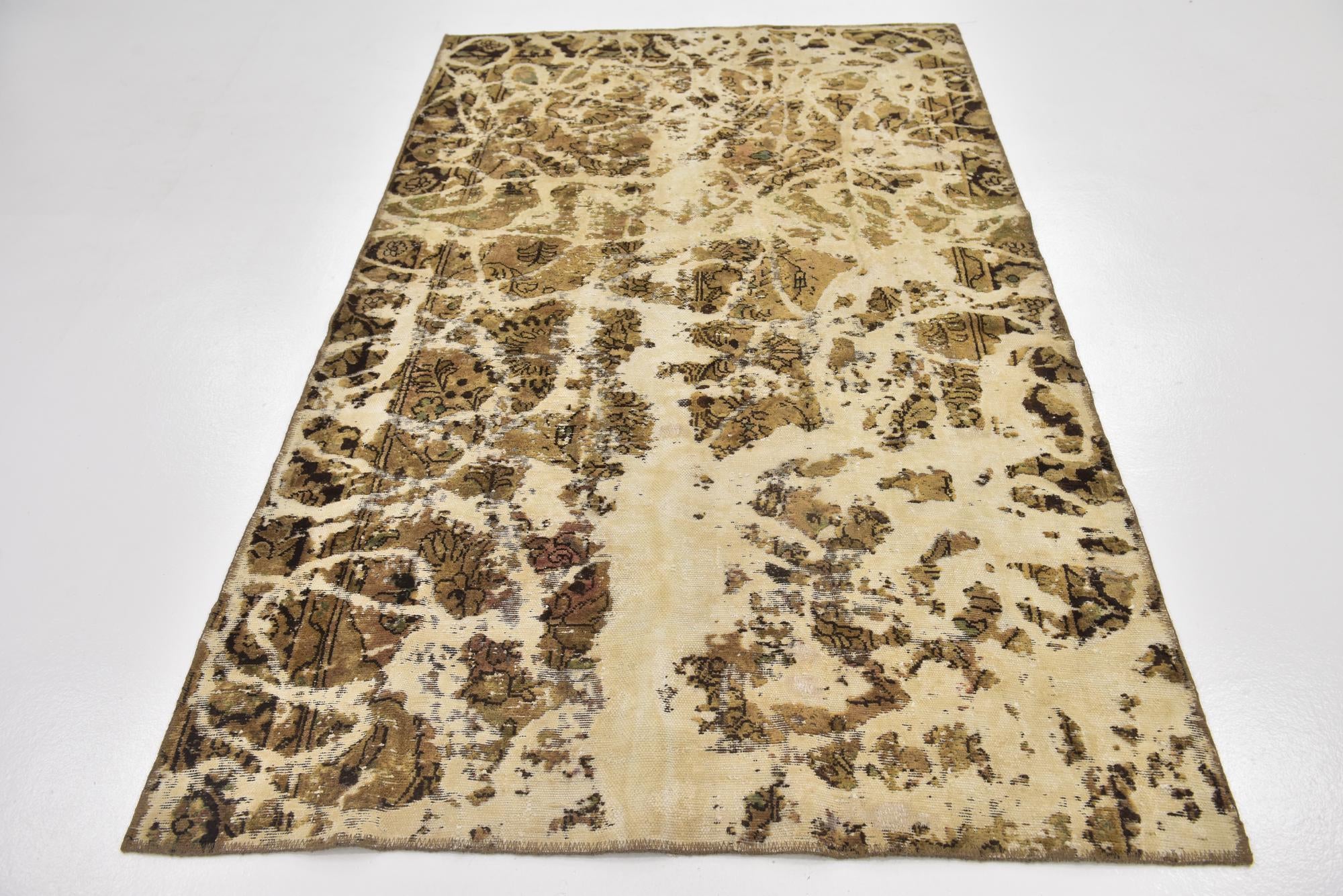 4' 6 x 7' 6 Hand Knotted Ultra Vintage Persian Wool Runner Rug