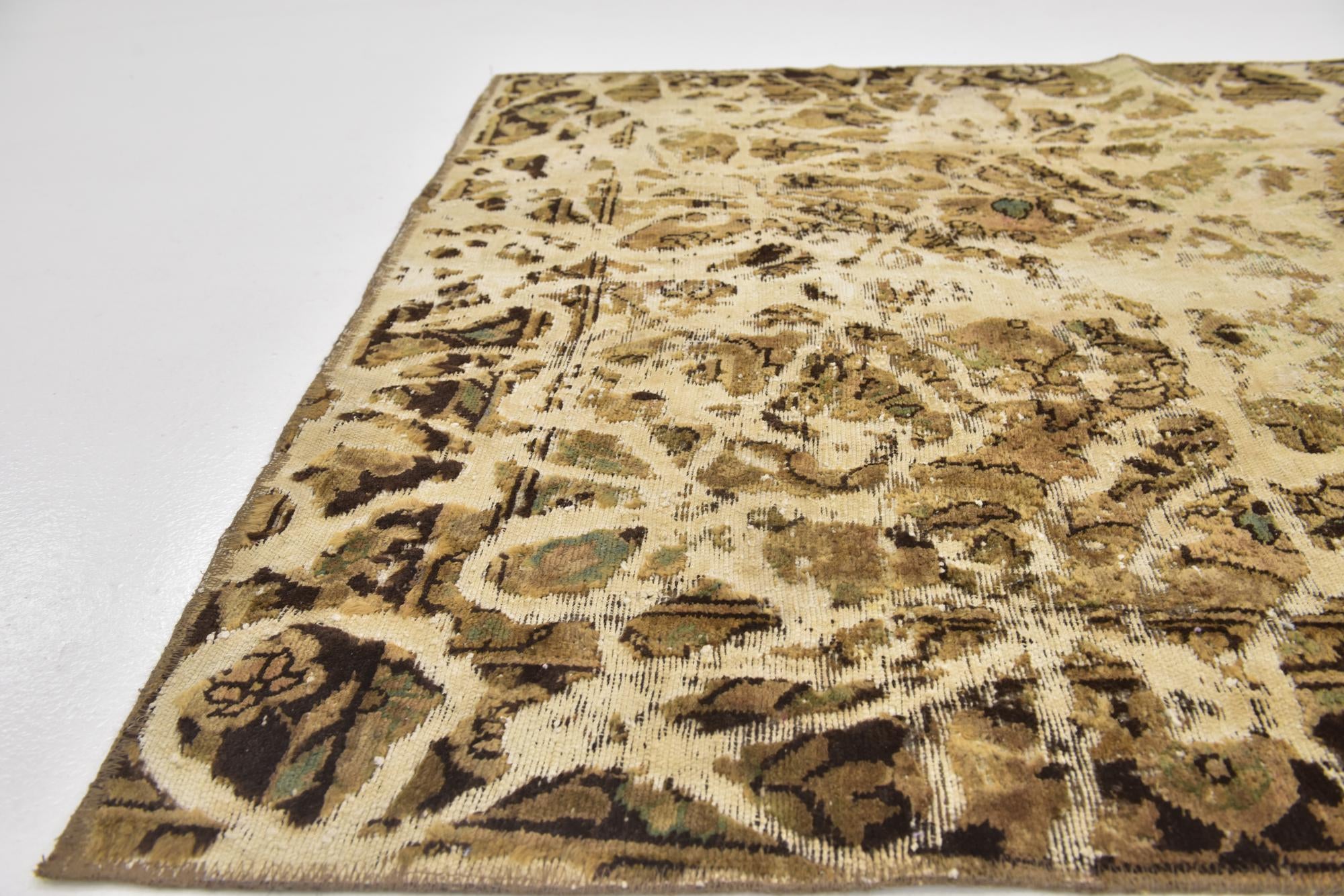 4' 6 x 7' 6 Hand Knotted Ultra Vintage Persian Wool Runner Rug