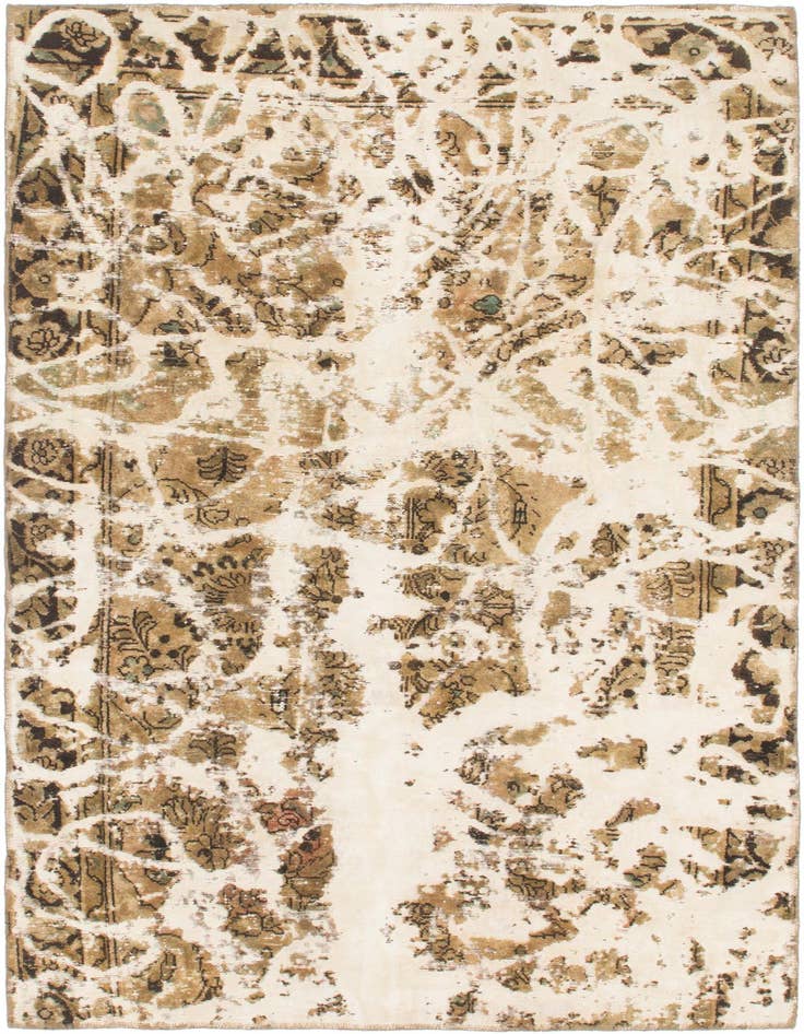 Detail image of 4' 6 x 7' 6 Hand Knotted Ultra Vintage Persian Wool Runner Rug