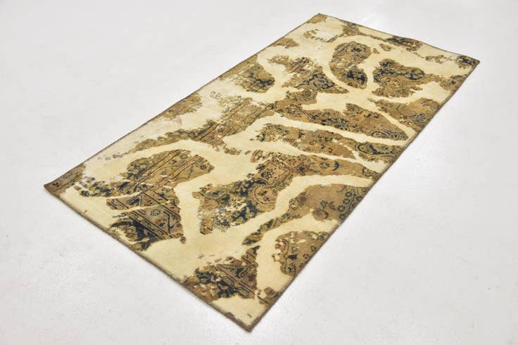 Detail image of 3' x 6' Hand Knotted Ultra Vintage Persian Wool Runner Rug